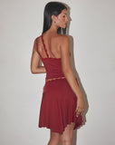 Image of Carolina One Shoulder Top in Dark Cherry