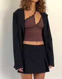 Image of Carolina One Shoulder Top in Mocca