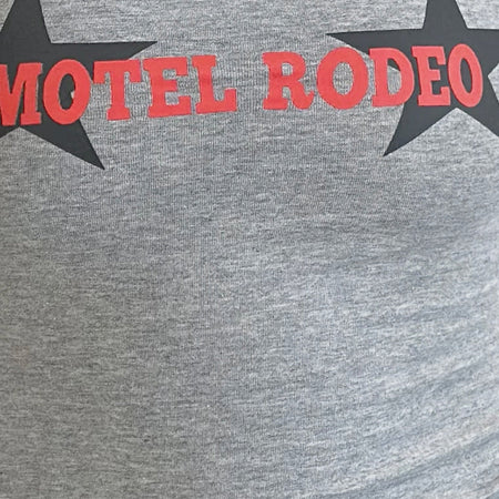 Carter Vest Top in Grey Marl with Motel Rodeo Graphic