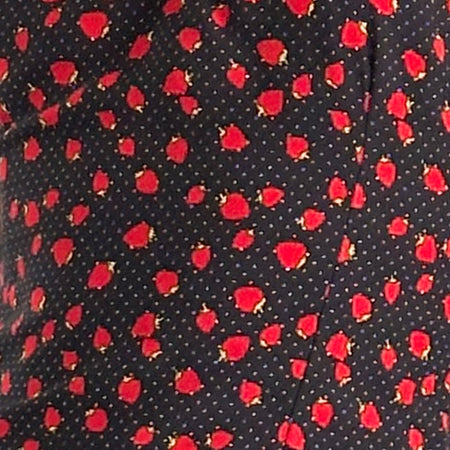 Carys Vest Top in Strawberry Polka Black