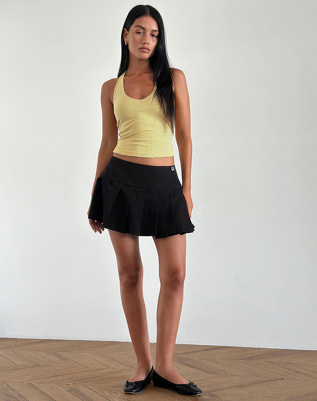 image of Casini Mini Skirt in Soft Tailoring Black