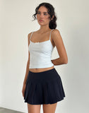 Image of Casini Pleated Micro Skirt in Tailoring Navy