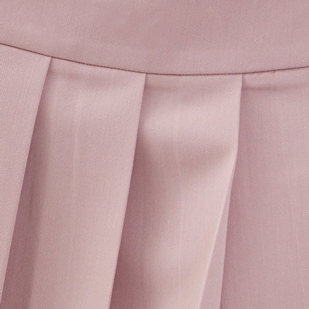 Casini Pleated Micro Skirt in Pink