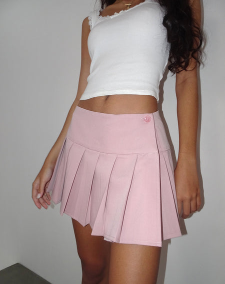 Cartina Mini Skirt in Peachskin Mesh