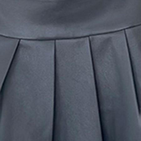 Casini Pleated Micro Skirt in PU Slate Grey