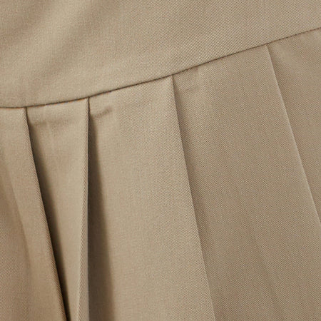 Casini Pleated Micro Skirt in Tailoring Stone Grey