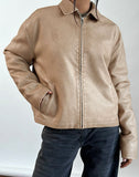 Image of Catalin Jacket In Worn PU Sand