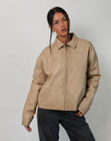 Image of Catalin Jacket In Worn PU Sand