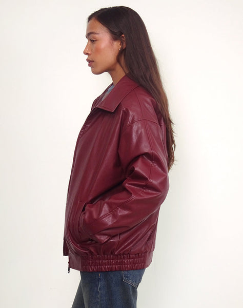 Image of Cavita Jacket in Burgundy