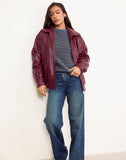 Image of Cavita Jacket in Burgundy