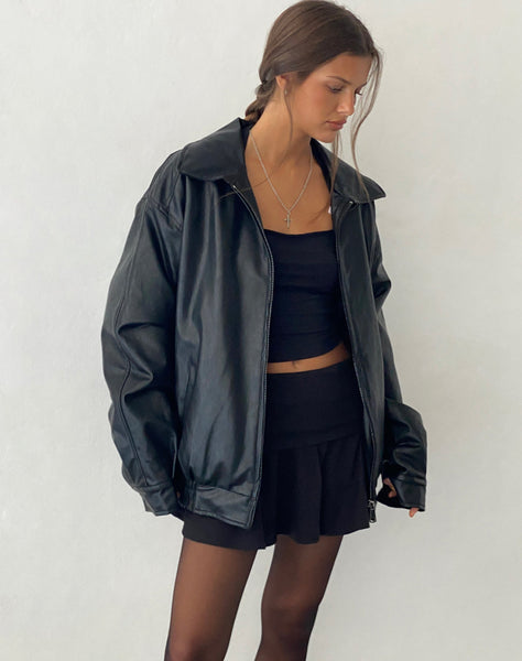 Image of Cavita Jacket in Pu Black