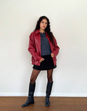 Image of Cavita PU Jacket in Blood Red