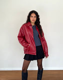 Image of Cavita PU Jacket in Blood Red