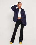 image of Cavitana Jacket in Deep Blue with White Stitch