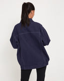 image of Cavitana Jacket in Deep Blue with White Stitch