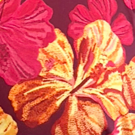 Cerry Bikini Top in Sketchy Hibiscus Burgundy