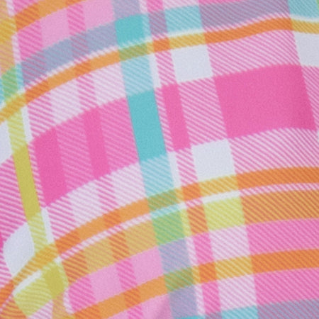 Cerry Bikini Top in Pink and Yellow Check