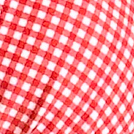 Cerry Bikini Top in Red Gingham with Picot Trim