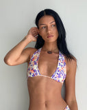 Image of Cerry Bikini Top in Multi Bright Floral