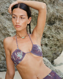 image of Cerry Bikini Top in Botanical Animal Brown