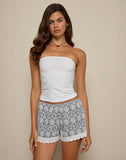Image of Charada Short in Floral Broderie Black