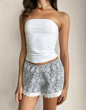Image of Charada Short in Floral Broderie Black