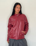 Image of Charlize Moto Jacket in PU Red