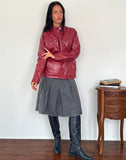 Image of Charlize Moto Jacket in PU Red