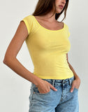 Image of Charya Off Shoulder Top in Lemonade