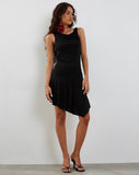 Image of Chaya Slinky Mini Dress in Black