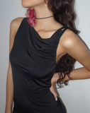 Image of Chaya Slinky Mini Dress in Black