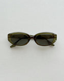 Image of Chelonia Oval Sunglasses in Dark Olive