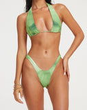 image of Farida Bikini Bottom in Watercolour Green