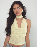 Image of Chupa Top in Broderie Flower Lace Lemon