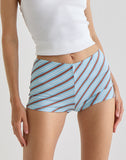 Image of Ciana Hot Pants in Diagonal Stripe Light Blue