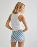 Image of Ciana Hot Pants in Diagonal Stripe Light Blue