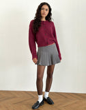 Image of Cida Pleated Mini Skirt in Dark Charcoal