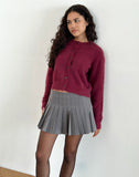 Image of Cida Pleated Mini Skirt in Dark Charcoal