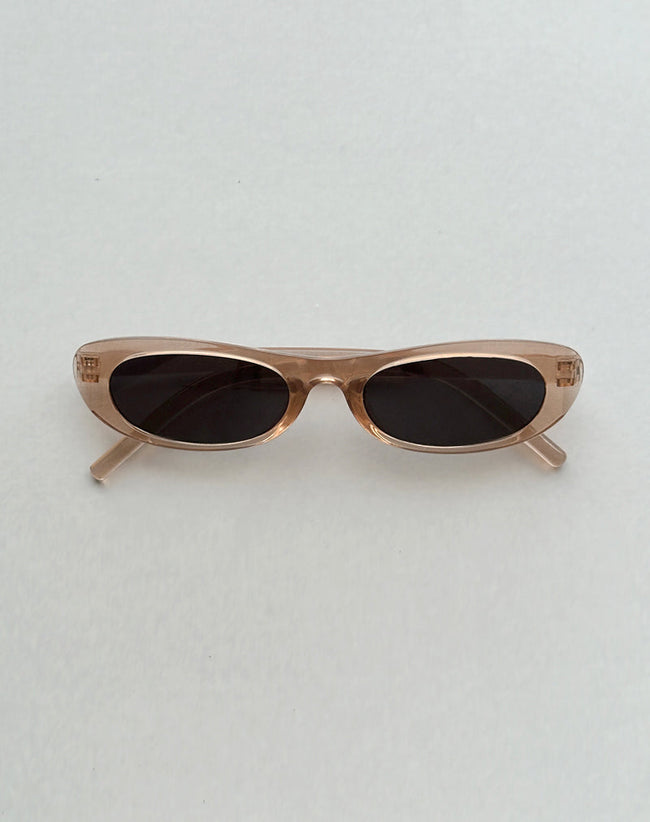 Image of Cinida Rectangle Sunglasses in Opaque Rose