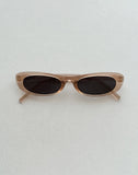 Image of Cinida Rectangle Sunglasses in Opaque Rose