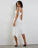 Image of Cinta Low Rise Midi Skirt in Ivory