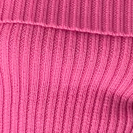 Circe Off-Shoulder Long Sleeve Knit Top in Hot Pink