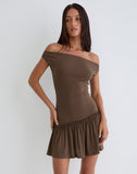 Image of Ciro Mini Dress in Chocolate