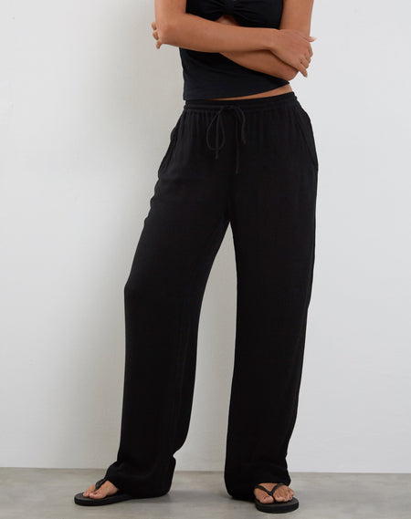 Jacita Flare Trouser in Black