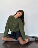 Image of Claire Knit Cardigan in Forest Green