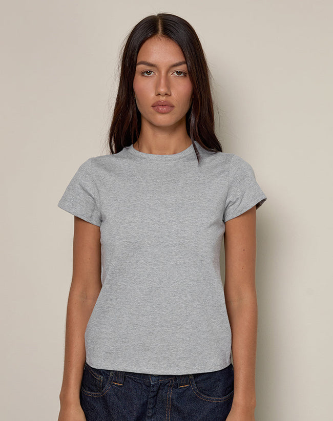 Image of Clio Baggy Tee in Grey Marl