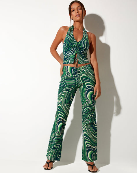 Image of Coban Trouser in 70s Ripple Green