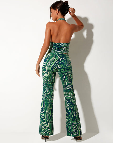 Image of Coban Trouser in 70s Ripple Green