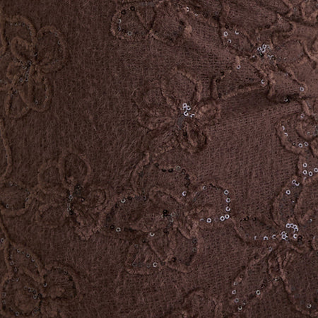 Codami Halterneck Mini Dress in Sequin Knit Dark Brown
