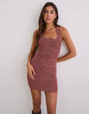Image of Codiya Stud Mini Dress in Red Shimmer
